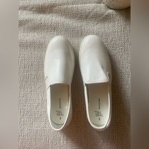 Time and Tru White Slip Ons